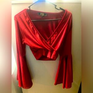 Velvet crop top